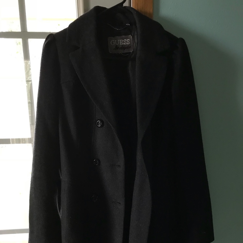guess wool pea coat